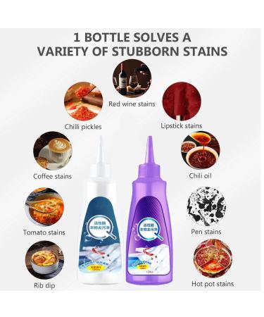 Active Enzyme Laundry Stain Remover White Shirt Guardian Garment Stubborn Stain Cleaner Oil Remover Garment Stubborn Stain Cleaner Oil Remover Clothes Stain Remover (Purple 2pcs) Purple 2pcs - Buy Online on GoSupps.com