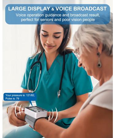 Alecaremed Wrist Blood Pressure Monitor with Adjustable Cuff & Large LCD Display - 198 Reading Memory, Voice Function - Automatic Digital BP Machine for Home Use (Black) - Buy Online on GoSupps.com