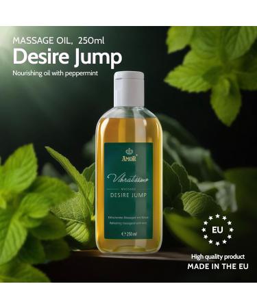 Vibratissimo Desire Jump - Refreshing Massage Oil with Mint Erotic Love Oil Desire Jump 250 ml (Pack of 1) - Buy Online on GoSupps.com