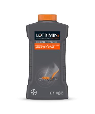 Lotrimin AF Athlete's Foot Antifungal Powder  Miconazole Nitrate 2% Treatment  Clinically Proven Effective Antifungal Treatment of Most AF  Jock Itch and Ringworm  3 Ounces (90 Grams) Bottle