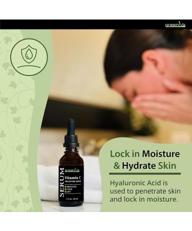 GreenIVe Vitamin C Serum | Tri-Lifting Serum with Hyaluronic Acid & Vegetable Collagen | Anti-Aging Skincare - Buy Online on GoSupps.com
