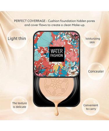 PICKX Mushroom Head Air Cushion CC Cream Concealer Full Coverage Foundation Moisturizing Concealer Makeup Base Lasting Brightening Liquid Foundation for All Skin Even Skin Tone (A-natural) 1 g (Pack of 1) A-natural - Buy Online on GoSupps.com