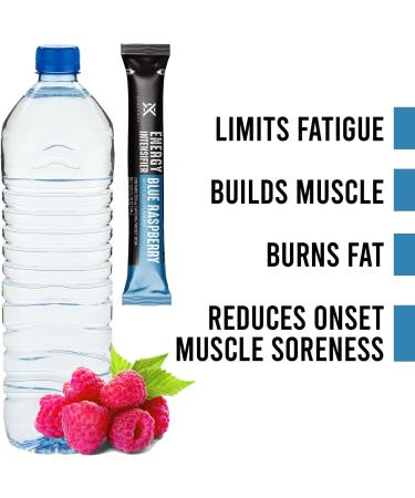 Energy Intensifier - Liquid Energy Booster with 200mg Caffeine BCAA 100% Vitamin B12 B6 B3 - Keto-Friendly Vegan Sugar-Free Zero Calories - Blue Raspberry Flavor - Buy Online on GoSupps.com