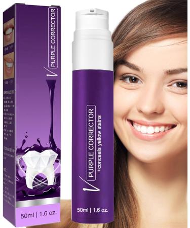 Purple Toothpaste for Teeth Whitening Tooth Stain Removal 50ml Tooth Cleaning Toothpaste Color Corrector Teeth Whitening Toothpaste for Enamel - Buy Online on GoSupps.com