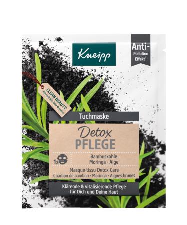 Kneipp cloth mask detox care bamboo charcoal moringa & algae clarifying & vitalizing 1 piece