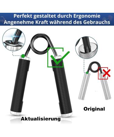 KDG Hand Trainer 4 Series Pack - 22.5kg to 157.5kg Metal Forearm Strength Trainer for Muscle Building & Rehabilitation - Non-Slip Design - Black - Buy Online on GoSupps.com