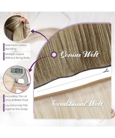 LAAVOO TREE Real Hair Extensions - Virgin Blond Ombre & Light Brown Balayage 60cm #9A/10/800 - Perfect for Sewing - Buy Online on GoSupps.com