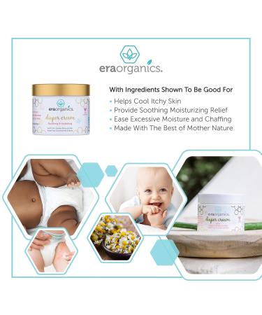 Organic Baby Diaper Rash Cream with Aloe Vera, Chamomile & Calendula - Gentle & Soothing Zinc Oxide Formula - Buy Online on GoSupps.com