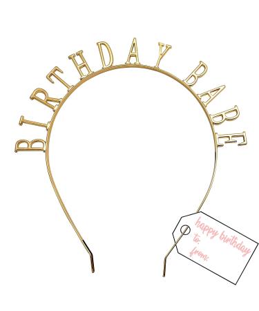 Golden Birthday Babe Headband - XS Accessories Fun Tiara & Party Hat Alternative - Buy Online on GoSupps.com