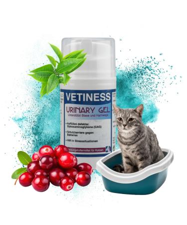 Vetiness Urinary Gel 50 ml for cats with cranberry: Premium supplementary feed to support and improve bladder and urinary trouble - safe effective and easy to be given - Buy Online on GoSupps.com