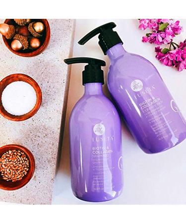 Luseta Biotin & Collagen Shampoo & Conditioner Set - 16.9oz (Pack of 2) | Hair Loss Prevention & Growth | Argan Oil Infused | Sulfate & Paraben Free | Repair Damaged Hair - Buy Online on GoSupps.com