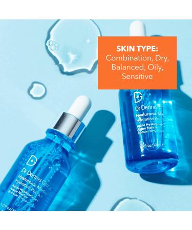 Dr. Dennis Gross Hyaluronic Marine Hydration Booster - 1 fl oz | Target Dehydrated Skin, Rough Texture, Dry Lines & Wrinkles - Buy Online on GoSupps.com