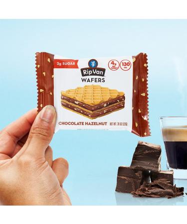 Rip Van Chocolate Hazelnut Wafer Cookies - Keto, Non-GMO, Vegan Snack - Low Carb, Low Sugar, Low Calorie - 16 Count - Buy Online on GoSupps.com