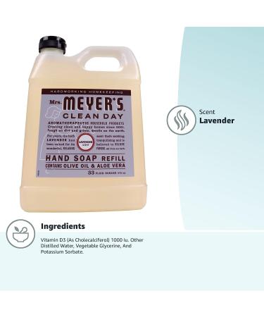 Mrs. Meyer's Hand Soap Refill  Made with Essential Oils  Biodegradable Formula  Lavender  33 fl. oz - Buy Online on GoSupps.com