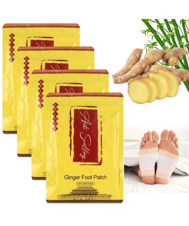 40 Pcs Detox Foot Pads Natural Foot Patches Ginger Detox Foot Patches for Foot Body Care Stress Relief & Deep Sleep Help Remove Toxins & Cleanse Body