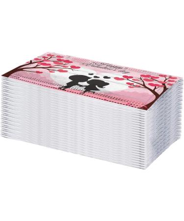 ZQP 50PCS Valentine's Day Disposable Face_Mask for Lover 3 Ply Breathable Safty Earloops Bandanas for Women Men Cute Sweet Heart Shapes Romantic Love Balaclava Valentine's Day - Buy Online on GoSupps.com
