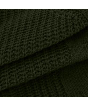 Yihaojia Fall Sweaters for Women 2023 Trendy V Neck Pullover Knitted Casual Sweater Tops Chunky Knit Sweaters Jumper Tops Army Green#11 Large - Buy Online on GoSupps.com