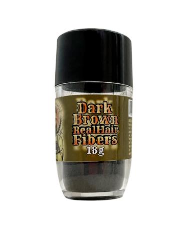 I LOVE BEING A BARBER - Dark Brown Real Hair Fibers for Thinning Hair - 100% Natural Texture Non Synthetic Hair Fibers - Bald Spot Cover Up and Enhancement for Men & Women