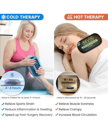 Revix Cool Pads for Injuries - Reusable Cold & Warm Compresses for Pain Relief Swelling Bruises - Adjustable Flexible 5-Piece Set - Fast International Shipping - Buy Online on GoSupps.com