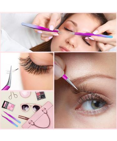 Rose Blue Lash & Precision Tweezers Set for Women and Men - Ideal for Eyebrow, Facial Hair, Beards, and Ingrown Hair Removal - Buy Online on GoSupps.com