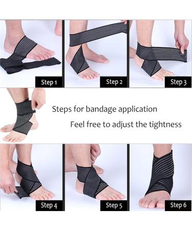 High-Elastic Breathable Ankle Brace for Men & Women | Adjustable Compression Wrap for Plantar Fasciitis Sprain & Joint Pain Relief - Ideal for Sports - Black - Buy Online on GoSupps.com