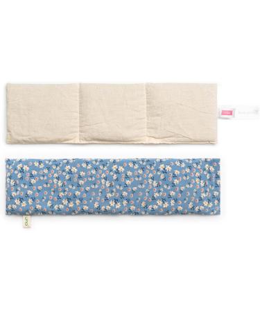100% Cotton Cherry Stone Microwave Heat Cushion Scarf 45 x 13 cm - Blue Piquet Fabric - Buy Online on GoSupps.com