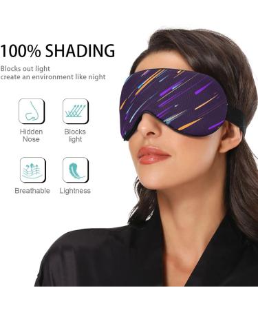Haskirky Light Blocking Eye Mask Breathable and Adjustable Adult Men and Women Travel on Business Trips Yoga Meditation Light Smooth Comfortable Eye Mask Office Deep Sleep Goodies Shooting Stars - Buy Online on GoSupps.com