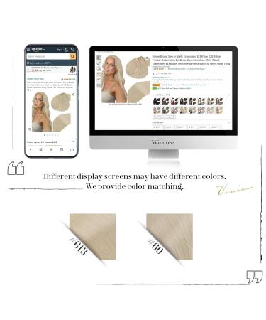 Vivien Blonde Treat Remy Hair Extensions | Real Hair #613 60cm 100g - Premium Quality Blonde Sew-In Tresses - Buy Online on GoSupps.com