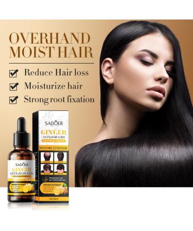 SADOER Ginger Hair Growth Serum & Anti-Hair Loss Treatment | Plant Extract Oil for Men & Women - 2 oz | Fast International Shipping - Buy Online on GoSupps.com