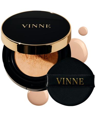 VINNE Cushion Foundation   Essential Skin Nuder Makeup Foundation   SPF50 Sun Protection Cream Foundation   Dewy Finish and Natural Coverage   12-Hour Long Lasting Korean Cushion Foundation- Refill not Included (23 Natu...