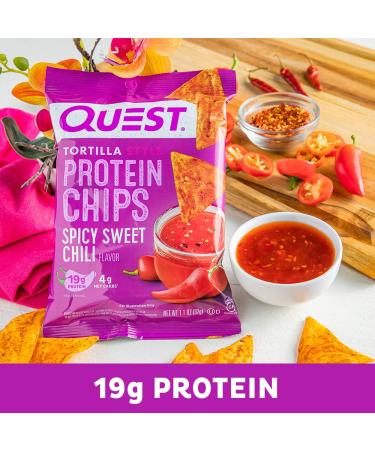 Quest Tortilla Style Protein Chips - Spicy Sweet Chili 1.1oz (Pack of 8) - Buy Online on GoSupps.com