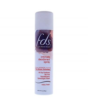 FDS Intimate Deodorant Spray Baby Fresh - 2 oz Pack of 6