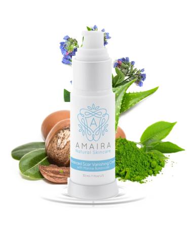 Amaira - Advanced Scar Vanishing Cream with Marine Botanicals - Treat Cellulite  Scarring  Acne and Stretch Marks on Sensitive Skin - (1oz)