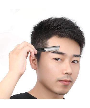 FRCOLOR Eyebrow Razor Tool Set - 16 STK 8-Part Eyebrow Cutter Peeling Brush & Beauty Scissors - Black Steel - Perfect for Precision Grooming - Buy Online on GoSupps.com