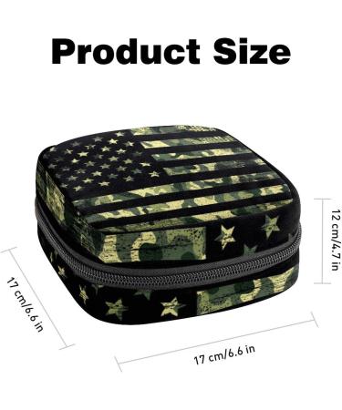 Women's Bond Storage Bags | Camouflage Period Kit Holder | American Flag Design | Portable Feminine Product Bag - Buy Online on GoSupps.com