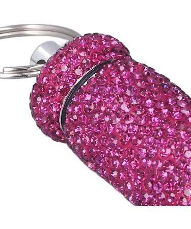 Drug Case Water Resistant Rhinestone Pocket Drug Holder Aluminum Alloy Portable Purple for Outings - Buy Online on GoSupps.com
