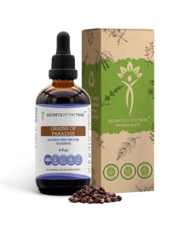 Grains of Paradise Tincture Alcohol-Free Liquid Extract, Grains of Paradise (Aframomum melegueta) Dried Seeds (4 FL OZ) 4 Fl Oz (Pack of 1)
