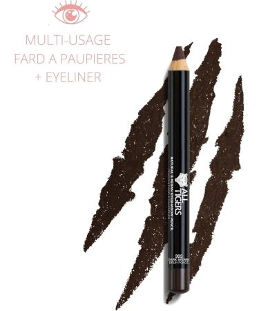 ALL TIGERS - Vegan eyeshadows - Highly pigmented - Natural ingredients - Set your rules dark brown shade 303 - 3 in 1 eye pen - Buy Online on GoSupps.com
