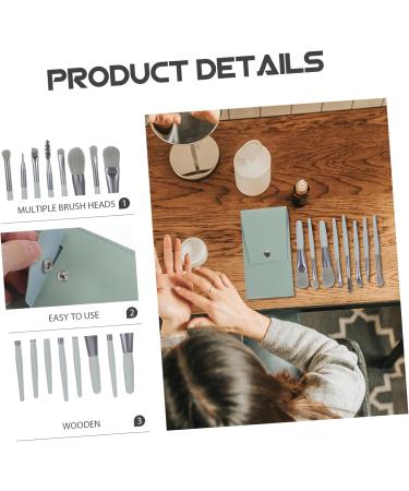 MAGICLULU 1 Set Makeup Brush Set Women Makeup Supplies Professional Makeup Brush Makeup Brush for Women Brush for Makeup Face Makeup Brush Cosmetic Man-made Fiber Miss Tool 11.70X2.00X1.20CM Dark Green - Buy Online on GoSupps.com