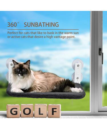 Cat Window Perch for Indoor Cats - Foldable Cat Hammock with 4 Sturdy Suction Cups | Supports up to 40 Pounds | Includes 2 Replaceable Covers - Buy Online on GoSupps.com