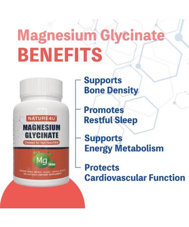 Magnesium Glycinate 500mg 100% Chelate for High Absorption Magnesium Supplement for Sleep Muscle Heart Never and Bone Support 90 Capsules 90 Count (Pack of 1) - Buy Online on GoSupps.com