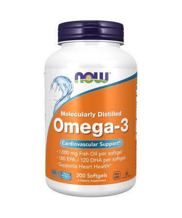 Now Foods Omega 3 (200 Softgels, Not Flavored)