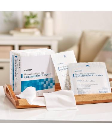 McKesson Sterile Non-Woven Sponges 4-Ply High Absorbency 4x4 Inch - 50 Count - Buy Online on GoSupps.com