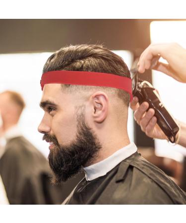 Neckline Shaving Template Hair Trimming Guide Silicone Curved Haircut Band for Haircutting Creating Clean Straight Neck Hairline Fade and Taper Guide for Hair Clippers Red - Buy Online on GoSupps.com