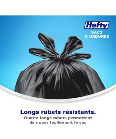 Hefty Garbage Bags Strong Regular 75 Litres Black Easy Flaps Arm & Hammer odour neutralizer 30 Bags 30 Count (Pack of 1) Black Garbage - Buy Online on GoSupps.com