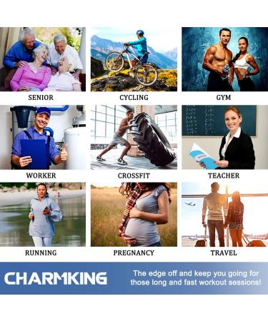 Charmking Compression Stockings for Men & Women | 15-20 mmHg Support for Running & Cycling | 8 Pairs in S-M - Black/White/Navy - Buy Online on GoSupps.com