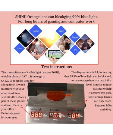 Blue & Green Wavelength Blocking Glasses - Red Lens for Eye Strain Relief | Disruptive Light Blocking 068 C5 Orange - Buy Online on GoSupps.com