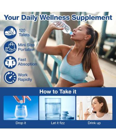 Hydrogen Water Tablets with Magnesium -12 PPM Hydrogen Tabletfor Cognitive Cellular Health - Buy Online on GoSupps.com