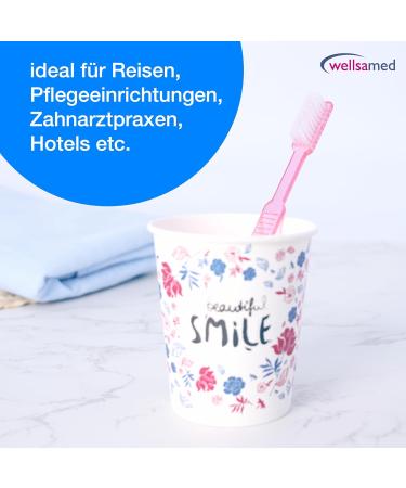 Wellsamed Wellsabrush Disposable Toothbrushes Impregnated with Toothpaste Pink Ideal for Travel and Travel - Pack of 100 - Buy Online on GoSupps.com
