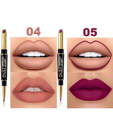 Tylyworth Long-Lasting Matte Lip Liner & Double-Sided Lipstick Set | Waterproof Non-Stick Cup Lip Makeup Cosmetics - Shop Internationally! - Buy Online on GoSupps.com